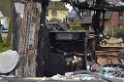 Wohnmobil ausgebrannt Koeln Porz Linder Mauspfad P035